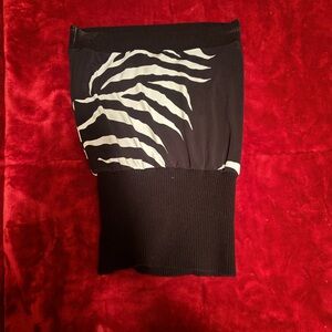 Black and White Zebra Print Tubetop
